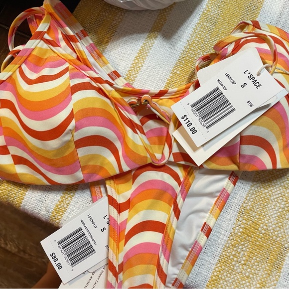 NWT Eco Chic Econyl® Helena Bikini Top & Whiplash Bottom in By The Waves - SMALL - Picture 1 of 5